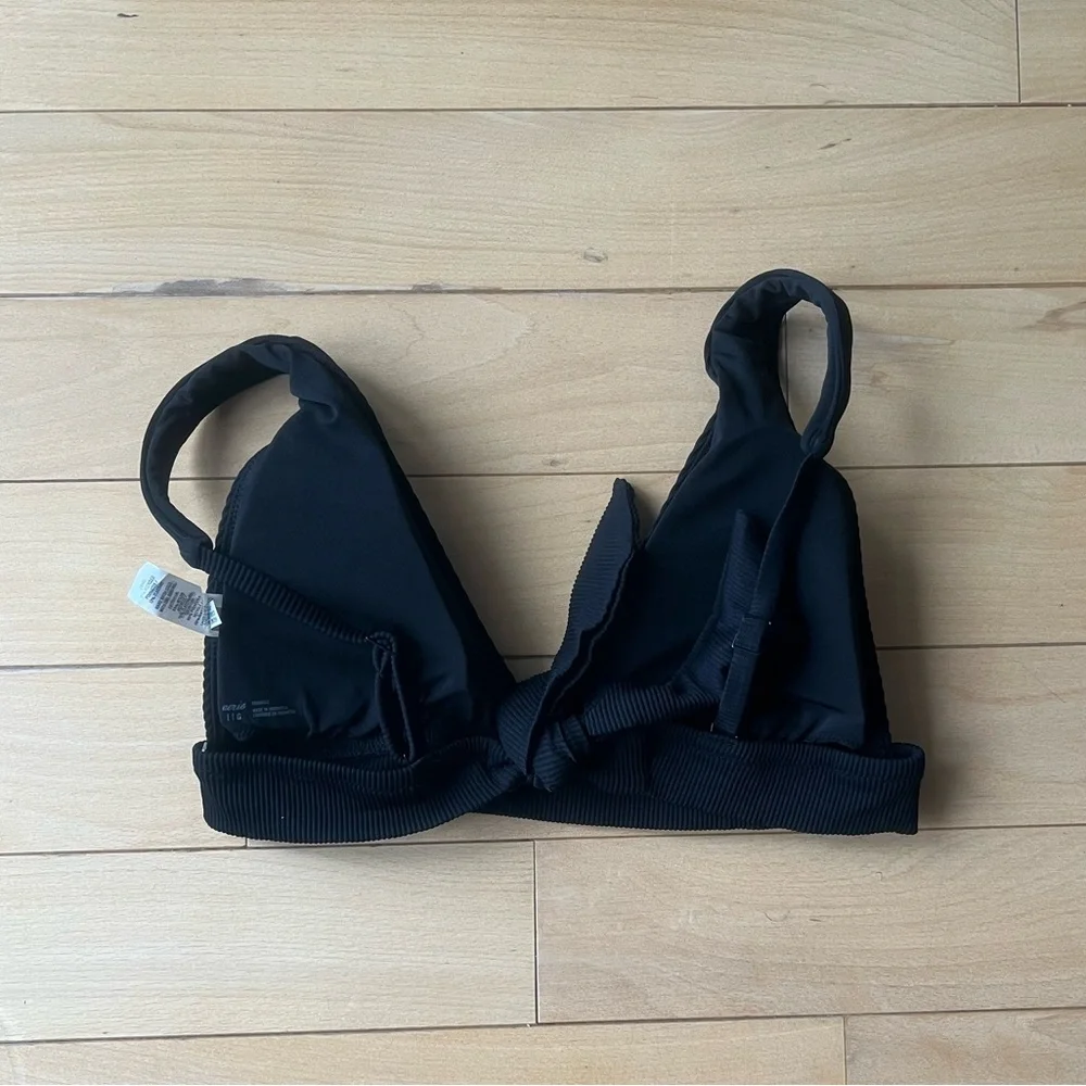 Aerie Black Ribbed Bikini Top - Picture 2 of 4